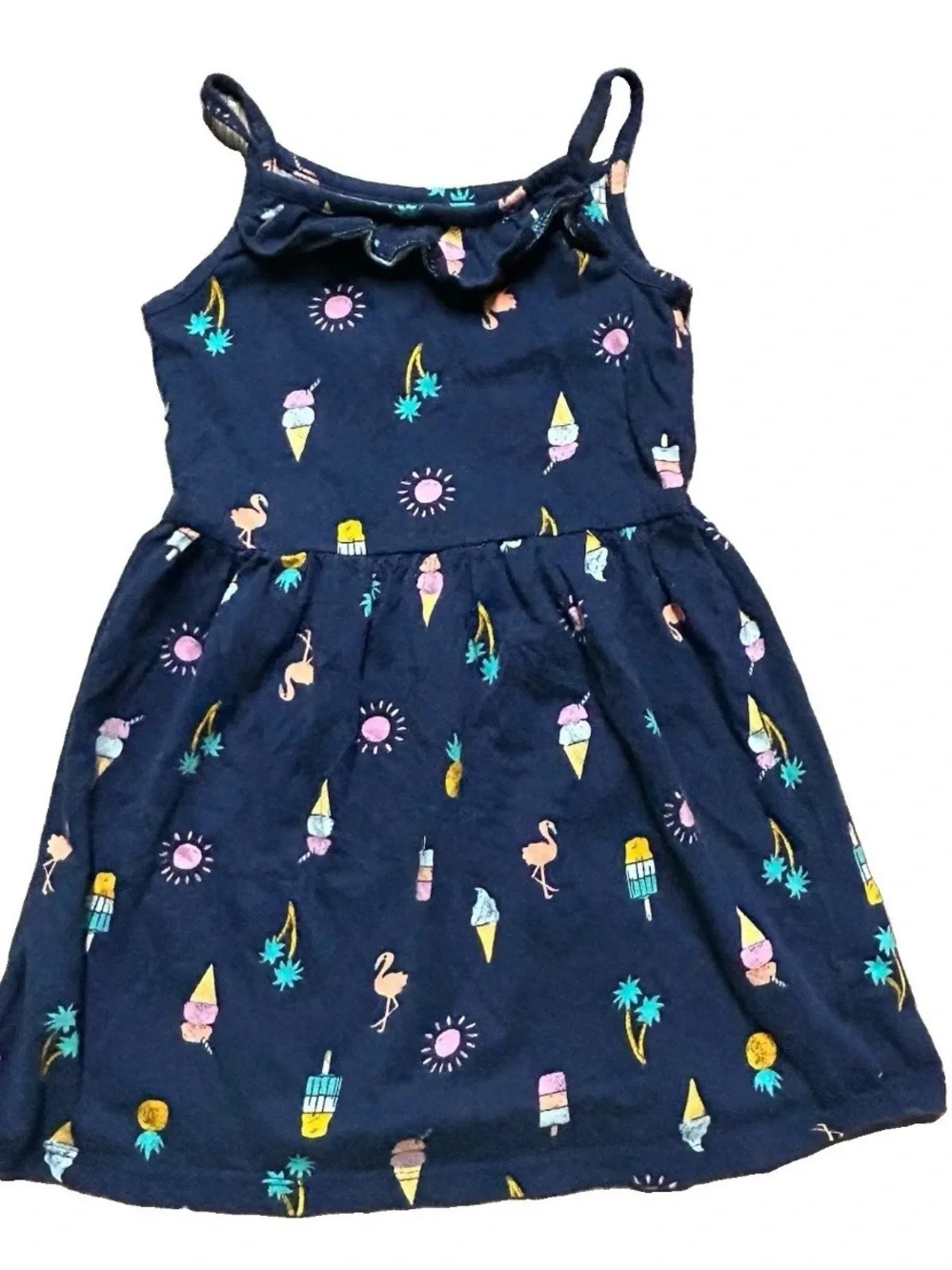 Toddler Girl Summer Long Sleeve Bathing Suit Dress T Shirt Shorts Size 5T